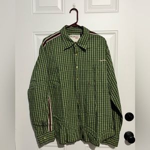 Green Button Up -  XL